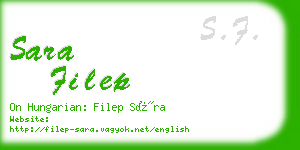 sara filep business card